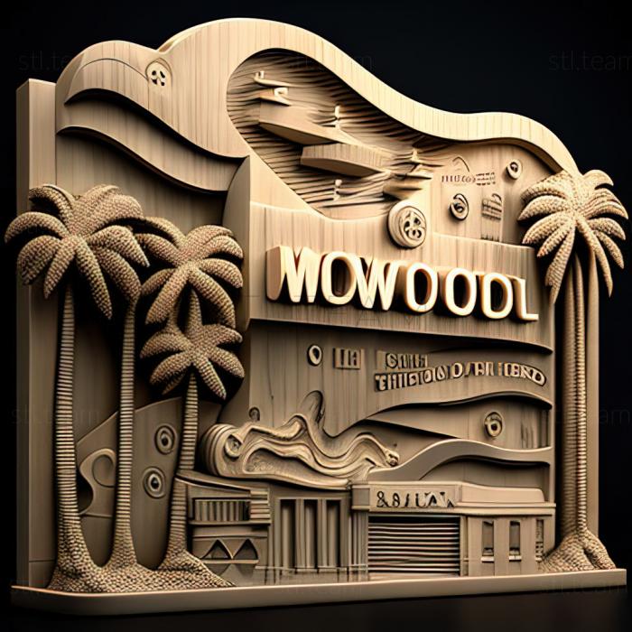 3D модель Голливуд Флорида (STL)